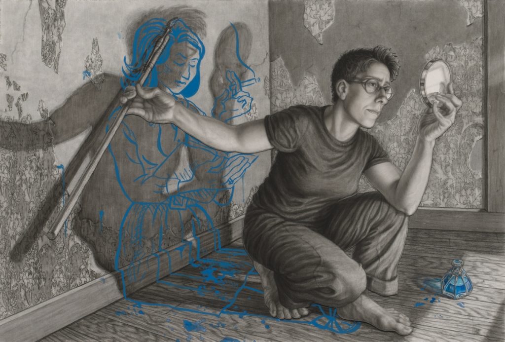 Riva Lehrer's portrait of Alison Bechdel, a winning entrant in the National Portrait Gallery's Outwin Competition, was included in a recent article created by the author's NEA-funded arts journalism project, Artapedia. Image used by permission of The National Portrait Gallery.